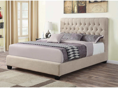 Chloe Oatmeal Eastern King Bed - Ornate Home