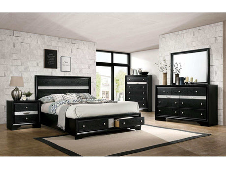 Chrissy Black 4 Pc. Queen Bedroom Set - Ornate Home