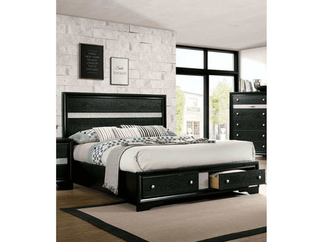 Chrissy Black Eastern King Bed - Ornate Home