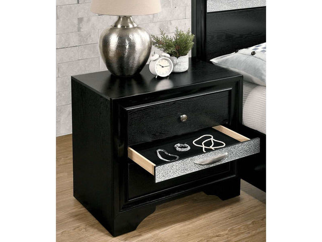 Chrissy Black Nightstand - Ornate Home