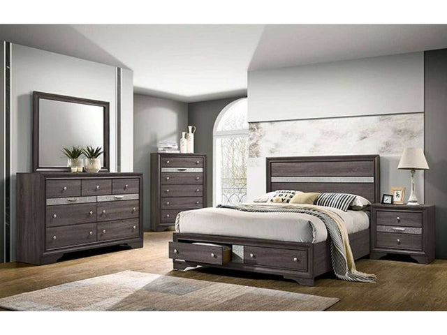 Chrissy Gray 4pc Queen Bedroom Set - Ornate Home