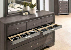 Chrissy Gray 5pc Queen Bedroom Set (1 Nightstand) - Ornate Home