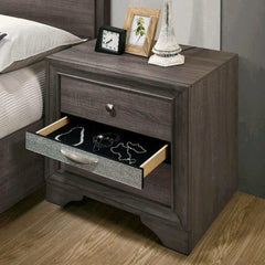 Chrissy Gray 5pc Queen Bedroom Set (2 Nightstands) - Ornate Home