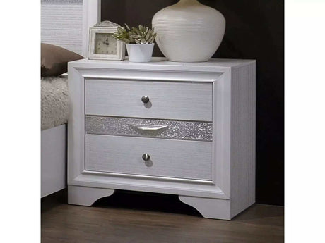 Chrissy White Nightstand - Ornate Home