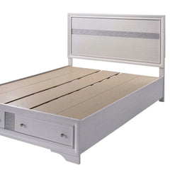 Chrissy White Queen Platform Bed w/ Storage - Ornate Home