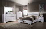 Chrissy White Queen Platform Bed w/ Storage - Ornate Home