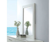 Christie White High Gloss Lacquer Mirror - Ornate Home
