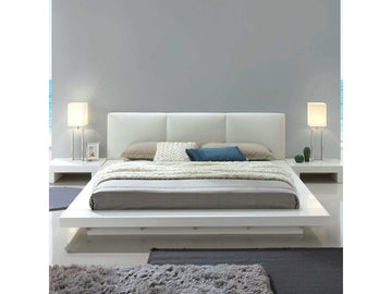 Christie White High Gloss Lacquer Queen Bed - Ornate Home