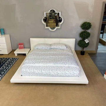 Christie White High Gloss Lacquer Queen Bed - Ornate Home