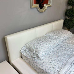 Christie White High Gloss Lacquer Queen Bed - Ornate Home
