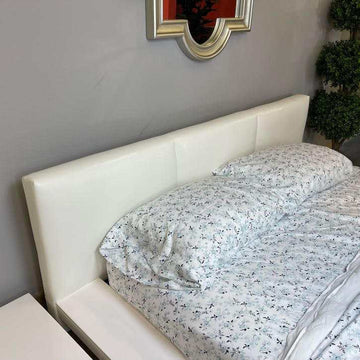 Christie White High Gloss Lacquer Queen Bed - Ornate Home