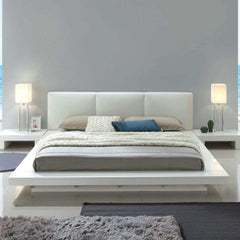 Christie White High Gloss Lacquer Queen Bedroom Set / 4pc - Ornate Home