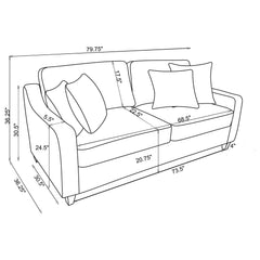 Christine Beige 3 Pc Sofa Set - Ornate Home