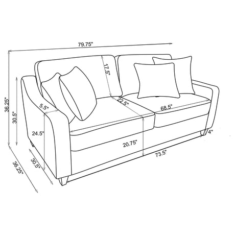 Christine Beige 3 Pc Sofa Set - Ornate Home