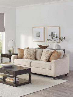 Christine Beige Stationary Sofa - Ornate Home