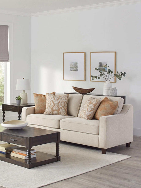 Christine Beige Stationary Sofa - Ornate Home