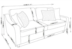 Christine Beige Stationary Sofa - Ornate Home