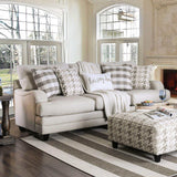 Christine Light Gray Stationary Sofa & Loveseat 2pc - Ornate Home