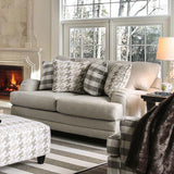 Christine Light Gray Stationary Sofa & Loveseat 2pc - Ornate Home