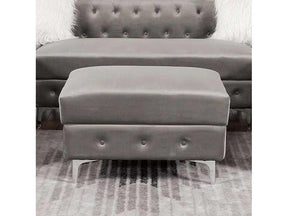 Ciabattoni Gray Ottoman - Ornate Home