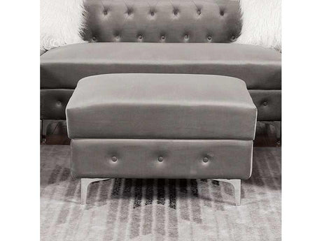 Ciabattoni Gray Ottoman - Ornate Home