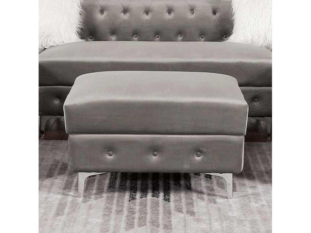 Ciabattoni Gray Ottoman - Ornate Home