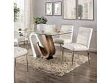 Cilegon White/Natural Tone Dining Table - Ornate Home