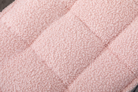 Cinder Boucle Accent Chair with Ottoman Pink - Ornate Home