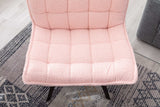 Cinder Boucle Accent Chair with Ottoman Pink - Ornate Home
