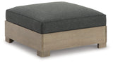 Citrine Park Brown & Charcoal Outdoor Ottoman - Ornate Home