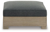 Citrine Park Brown & Charcoal Outdoor Ottoman - Ornate Home