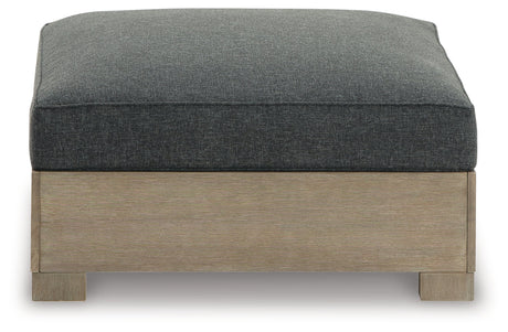 Citrine Park Brown & Charcoal Outdoor Ottoman - Ornate Home
