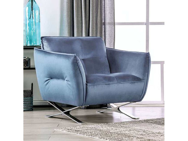 Civellutino Light Blue Chair - Ornate Home