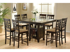 Clanton Cappuccino 9pc Square Dining Set - Ornate Home