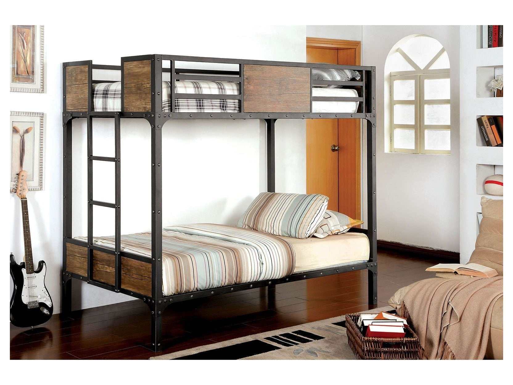 Clapton Black Full/Full Bunk Bed - Ornate Home
