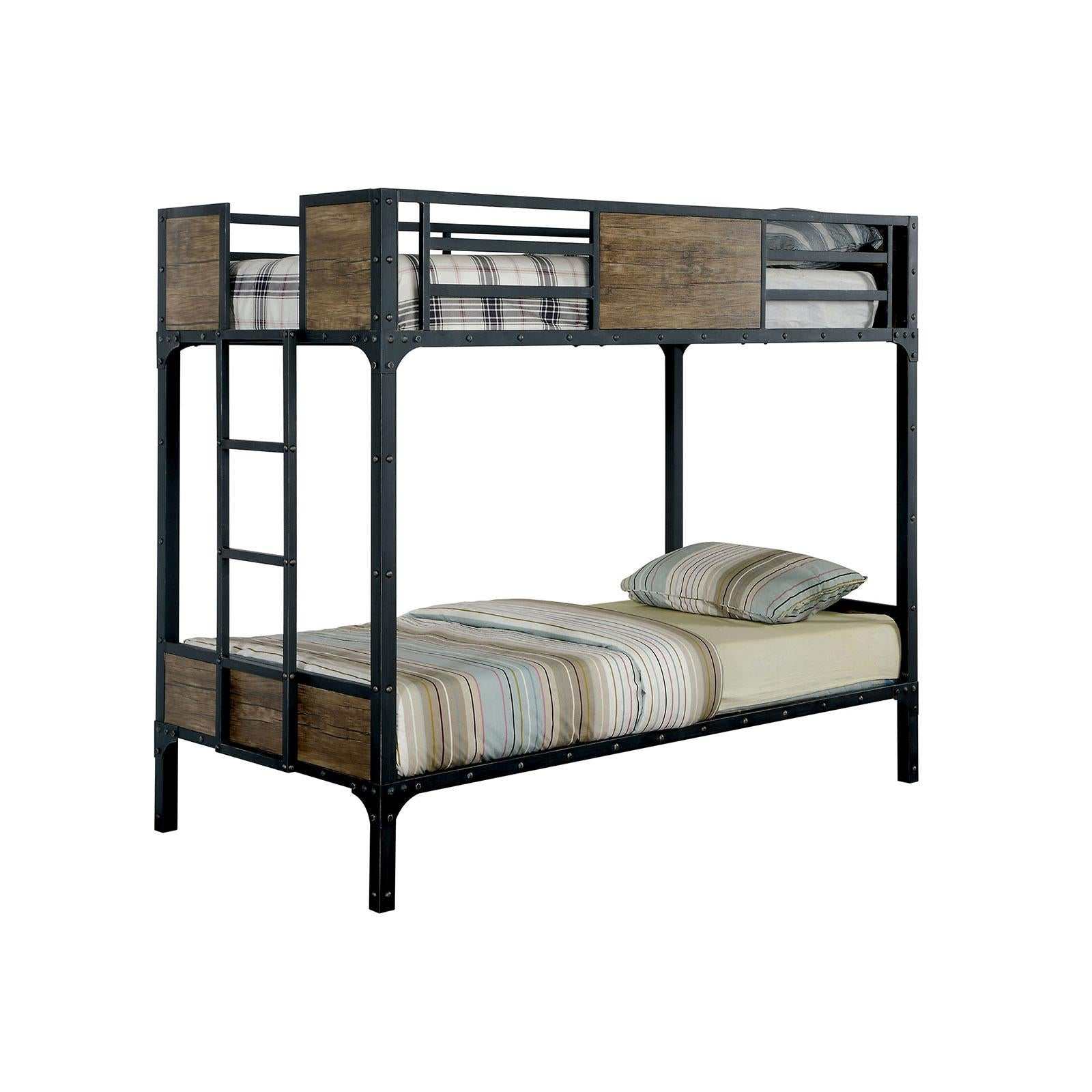 Clapton Black Full/Full Bunk Bed - Ornate Home