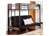 Clapton Black Twin Bed w/ Futon Base - Ornate Home