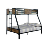 Clapton Black Twin/Full Bunk Bed - Ornate Home