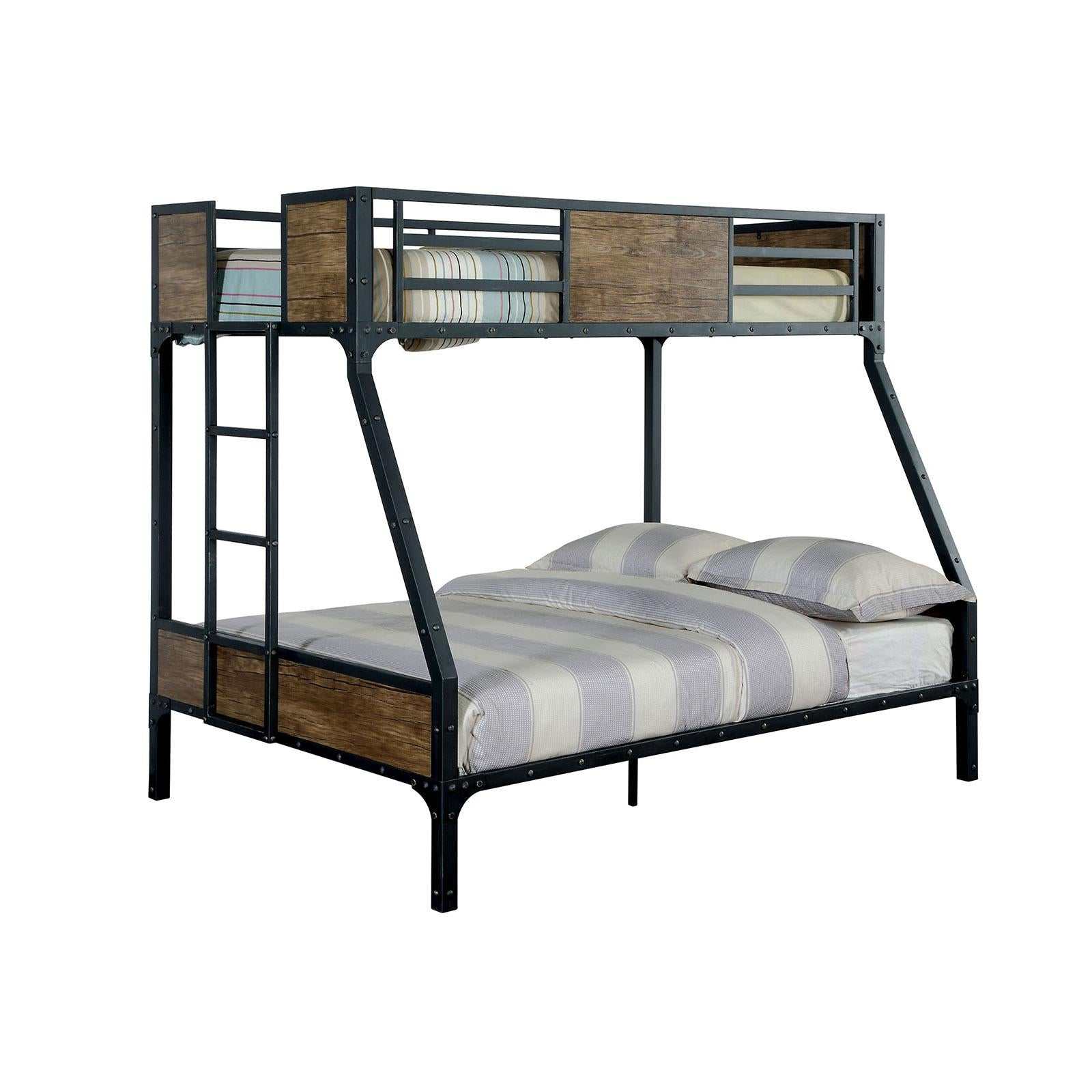 Clapton Black Twin/Full Bunk Bed - Ornate Home