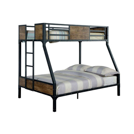 Clapton Black Twin/Full Bunk Bed - Ornate Home