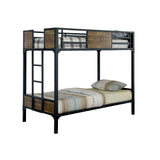 Clapton Black Twin/Twin Bunk Bed - Ornate Home