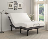 Clara Grey & Black Queen Bed Base - Ornate Home