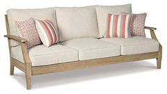 Clare View Beige Outdoor Sofa w/ Cushion - Ornate Home