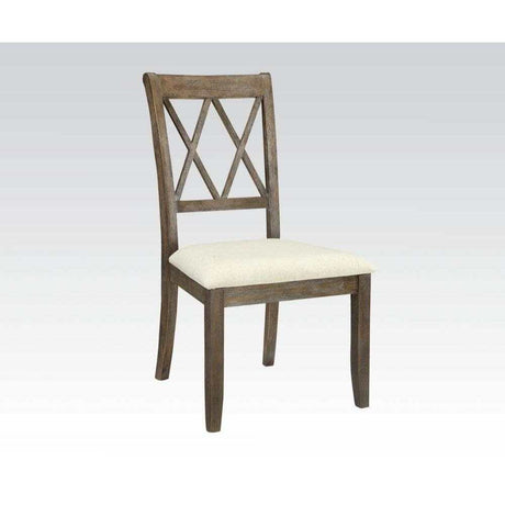 Claudia Beige & Salvage Brown Side Chair (Set of 2) - Ornate Home