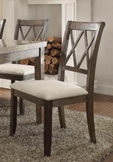 Claudia Beige & Salvage Brown Side Chair (Set of 2) - Ornate Home