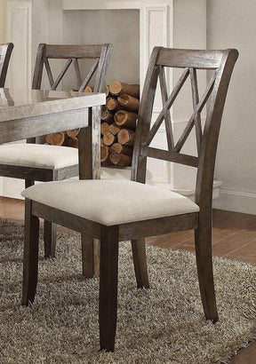 Claudia Beige & Salvage Brown Side Chair (Set of 2) - Ornate Home
