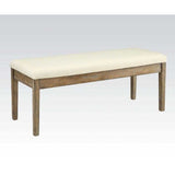 Claudia Beige & Salvaged Brown Bench - Ornate Home