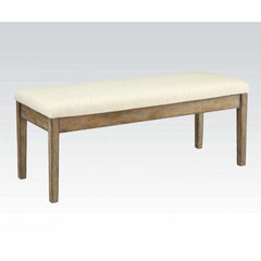 Claudia Beige & Salvaged Brown Bench - Ornate Home