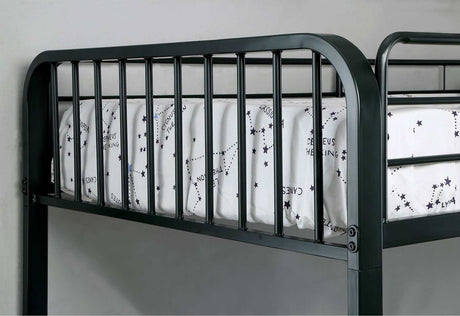Clement Black Twin/Twin Bunk Bed - Ornate Home