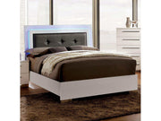 Clementine White & Gray Eastern King Panel Bed - Ornate Home